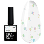 Топ NAILSOFTHEDAY Party top 08 с голографическими бокалами 10 мл