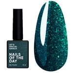 Гель-лак NAILSOFTHEDAY Let's Special Grinch изумрудно-зеленый с шиммером 10 мл