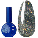 Top hybrydowy Touch Twinkle top 01 transparentny z brązowym brokatem i odblaskowym połyskiem 13 ml