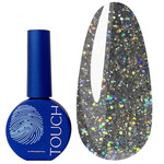 Top hybrydowy Touch Twinkle top 04 transparentny z wielokolorowym brokatem i odblaskowym połyskiem 13 ml