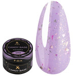 База F.O.X Candy Base 010 фиолетовый с блестками и розово-золотой поталью 10 мл