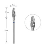 Manicure cutter Staleks Pro EXPERT carbide corn blue diameter 5 mm / working part 13 mm