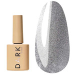 Lakier hybrydowy DARK Cat Eye 10 srebrny 10 ml
