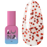 Top hybrydowy LUNA Heartbeat 1 przezroczysty z czerwonymi serduszkami 13 ml (300-5613-1644)