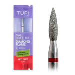 Manicure cutter TUFI profi Diamond Flame 8 mm × 2.3 mm Red Notch (0328405)