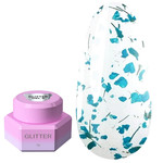 Żel przedłużający YOUARECUTE Glitter Gel 9 z niebieskimi suszonymi kwiatami 5 ml (469-5115-1450)