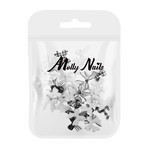 Nail art Molly Nails black and white bows 30 pcs