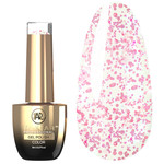 SALE Gel polish MAKEAR Daisy 625 transparent with pink glitter 8 ml