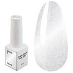 Lakier hybrydowy NAILSOFTHEDAY CAT EYE 17 srebrny 6 ml