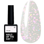 SALE База NAILSOFTHEDAY Potal №17 молочный с разноцветной поталью 10 мл