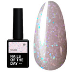 SALE База NAILSOFTHEDAY Potal №19 розовый с разноцветной поталью 10 мл