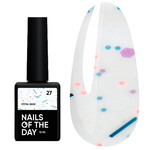 SALE База NAILSOFTHEDAY Potal №27 молочный с разноцветной поталью 10 мл