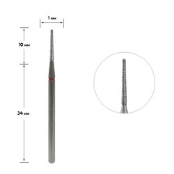 Staleks Pro Expert diamond cutter, red needle, diameter 1 mm / working part 10 mm
