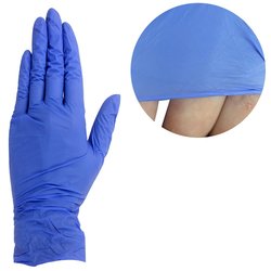 Nitrile gloves Opharm, blue, size M, 100 pcs - Фото №1