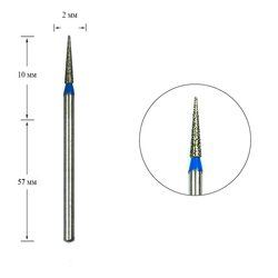 Diamond cutter HLD cone blue diameter 2 mm