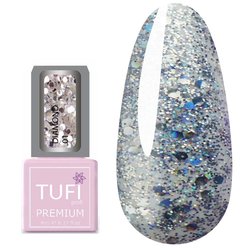 Gel polish TUFI profi  PREMIUM  Diamond 01 Neon large glitter 8 ml (0103031) - Фото №1