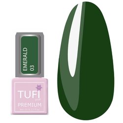 Gel polish TUFI profi  PREMIUM  Emerald  03 Dark green 8ml (0102521) - Фото №1