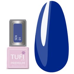 Gel polish TUFI profi  PREMIUM Sea 01 Bright blue 8ml (0102601) - Фото №1