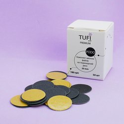 PODO TUFI profi PREMIUM сменные файлы для педикюрного диска 20 мм 180 грит 50 шт (0101569) - Фото №2