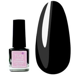 Stamping nail polish TUFI profi  PREMIUM  Stamping black 5 ml (0099411) - Фото №1