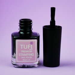 Stamping nail polish TUFI profi  PREMIUM  Stamping black 5 ml (0099411) - Фото №4