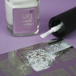 Stamping nail polish TUFI profi  PREMIUM  Stamping white 5 ml (0099410) - Фото №5