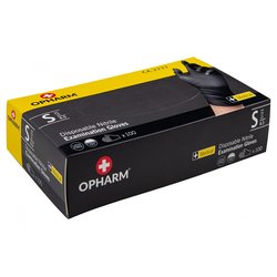 Перчатки нитриловые Opharm черные размер S, 100 шт - Фото №2