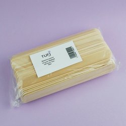 Wooden spatula TUFI profi  PREMIUM  Soft Touch for depilation 15 cm 50 pcs (0103123) - Фото №4