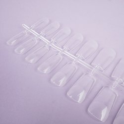 Soak-off gel tips TUFI profi  PREMIUM medium square transparent 240 pcs (0134005) - Фото №2