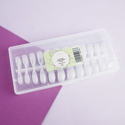 Soak-off gel tips TUFI profi  PREMIUM medium almond transparent 240 pcs (0134004) - Фото №3