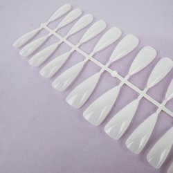 Soak-off gel tips TUFI profi  PREMIUM  long stiletto milky 240 pcs (0134002) - Фото №2