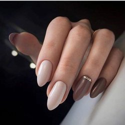 Trendy manicure 2022 (brown with beige)