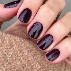 Manicure for short nails 2022 (dark burgundy)