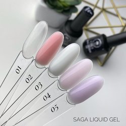 Żel przedłużający SAGA Liquid Gel nr 03 biały 15 ml (2000994504520) - Фото №3