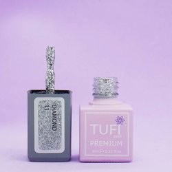 Gel polish TUFI profi PREMIUM Diamond 11 Saturated silver 8 ml (0103051) - Фото №3