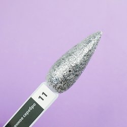 Gel polish TUFI profi PREMIUM Diamond 11 Saturated silver 8 ml (0103051) - Фото №4