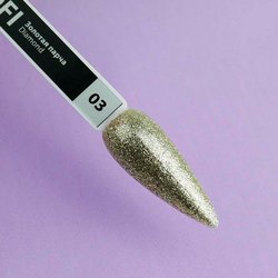 Gel polish TUFI profi PREMIUM Diamond 03 Golden brocade 8 ml (0103034) - Фото №3