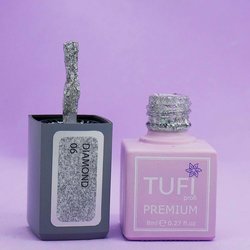Gel polish TUFI profi PREMIUM Diamond 06 Large silver sequins 8 ml (0103037) - Фото №4