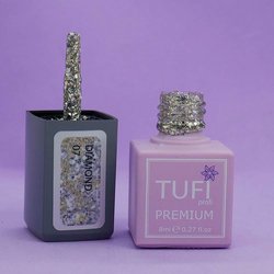 Gel polish TUFI profi PREMIUM Diamond 07 Gold big sequins 8 ml (0103038) - Фото №4