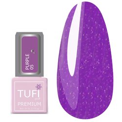 Lakier żelowy TUFI profi PREMIUM Purple 05 Sangria z brokatem 8 ml (0102497) - Фото №1