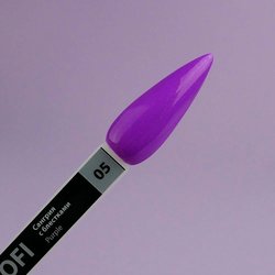 Lakier żelowy TUFI profi PREMIUM Purple 05 Sangria z brokatem 8 ml (0102497) - Фото №3
