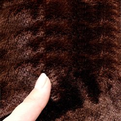 Чехол на кушетку TUFI profi PREMIUM махра велсофт коричневый 80х210 см (0104256) - Фото №2
