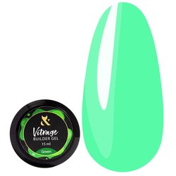 F.O.X Vitrage Builder gel зеленый, 15 мл