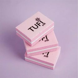 Бафик TUFI profi PREMIUM мини розовый 100/180 грит 1шт (0122162) - Фото №2