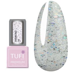 Gel polish TUFI profi PREMIUM Diamond 10 Silver sparks 8ml (0103041) - Фото №1