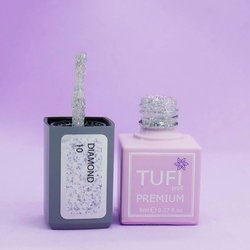 Gel polish TUFI profi PREMIUM Diamond 10 Silver sparks 8ml (0103041) - Фото №3