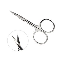 Manicure cuticle scissors TUFI profi PREMIUM Н-100 silver 25 mm (0097213) - Фото №1