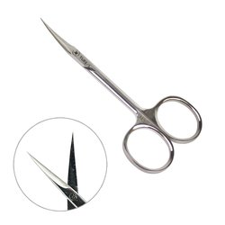 Manicure cuticle scissors TUFI profi PREMIUM Н-113 silver 25 mm (0174648) - Фото №1