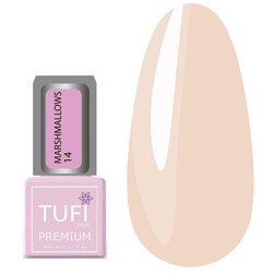 Гель-лак TUFI profi PREMIUM Marshmallows 14 розовый с блестками 8 мл (0102491) - Фото №1
