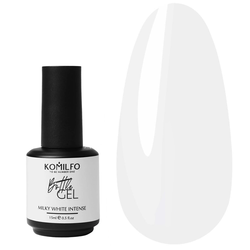 Gel for nails Komilfo Bottle Gel Milky white intense 15 ml ((980157)) - Фото №1